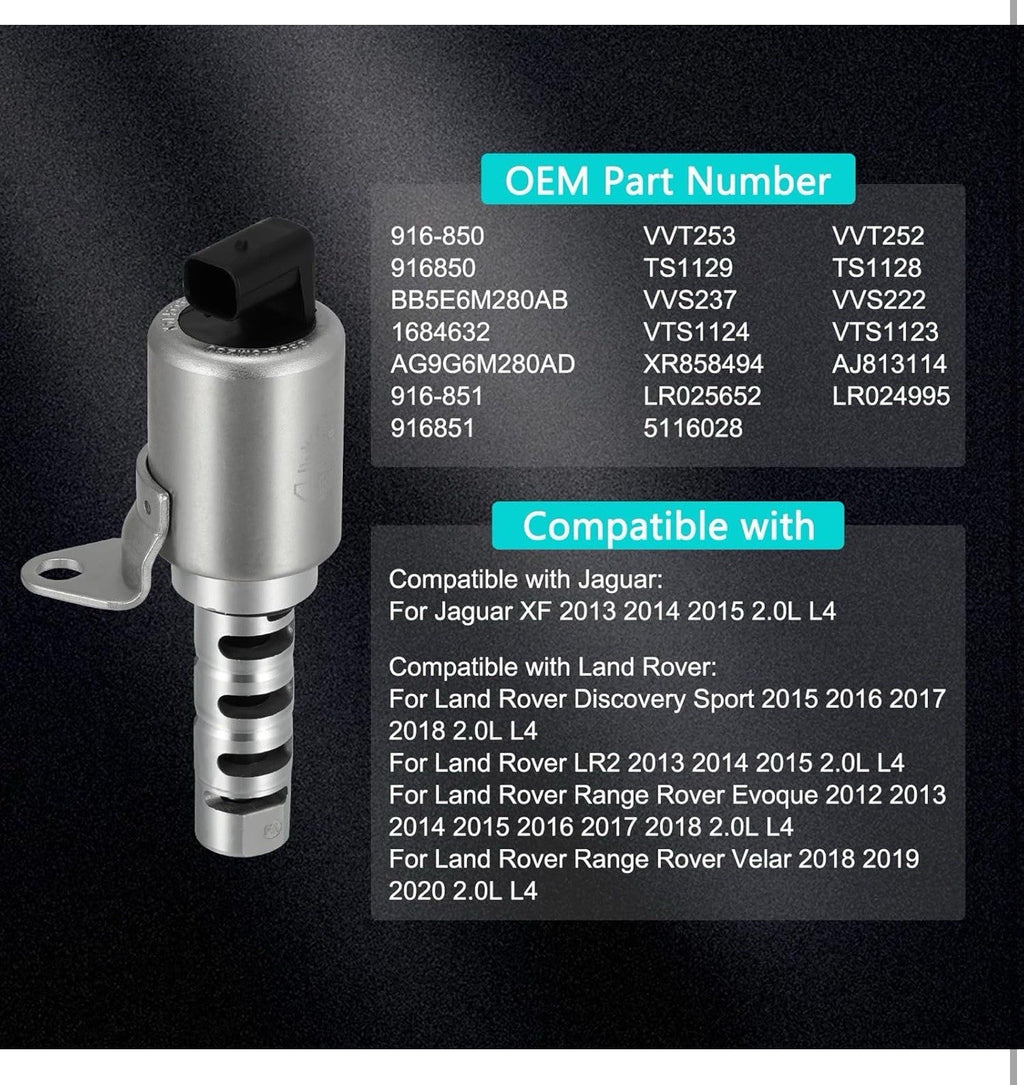 2012-17 Jaguar Land Rover 2.0T 204PT VVT Intake & Exhaust Solenoid Pair USA STC4