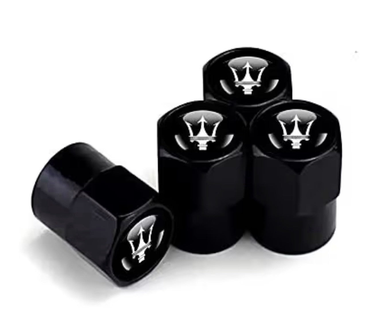 4PCS Maserati Logo Tire Valve Caps – Durable Metal Air Dust Covers2