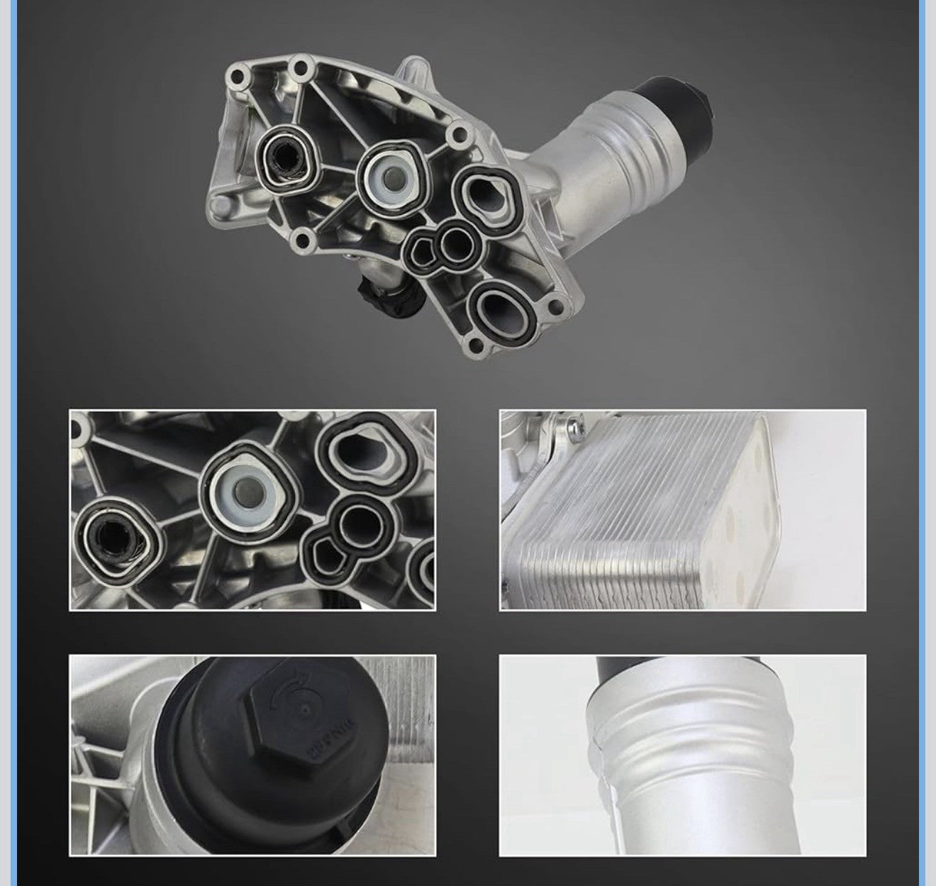 11428583895 Aluminium Engine Oil Cooler Filter Housing Assembly Compatible wi...1