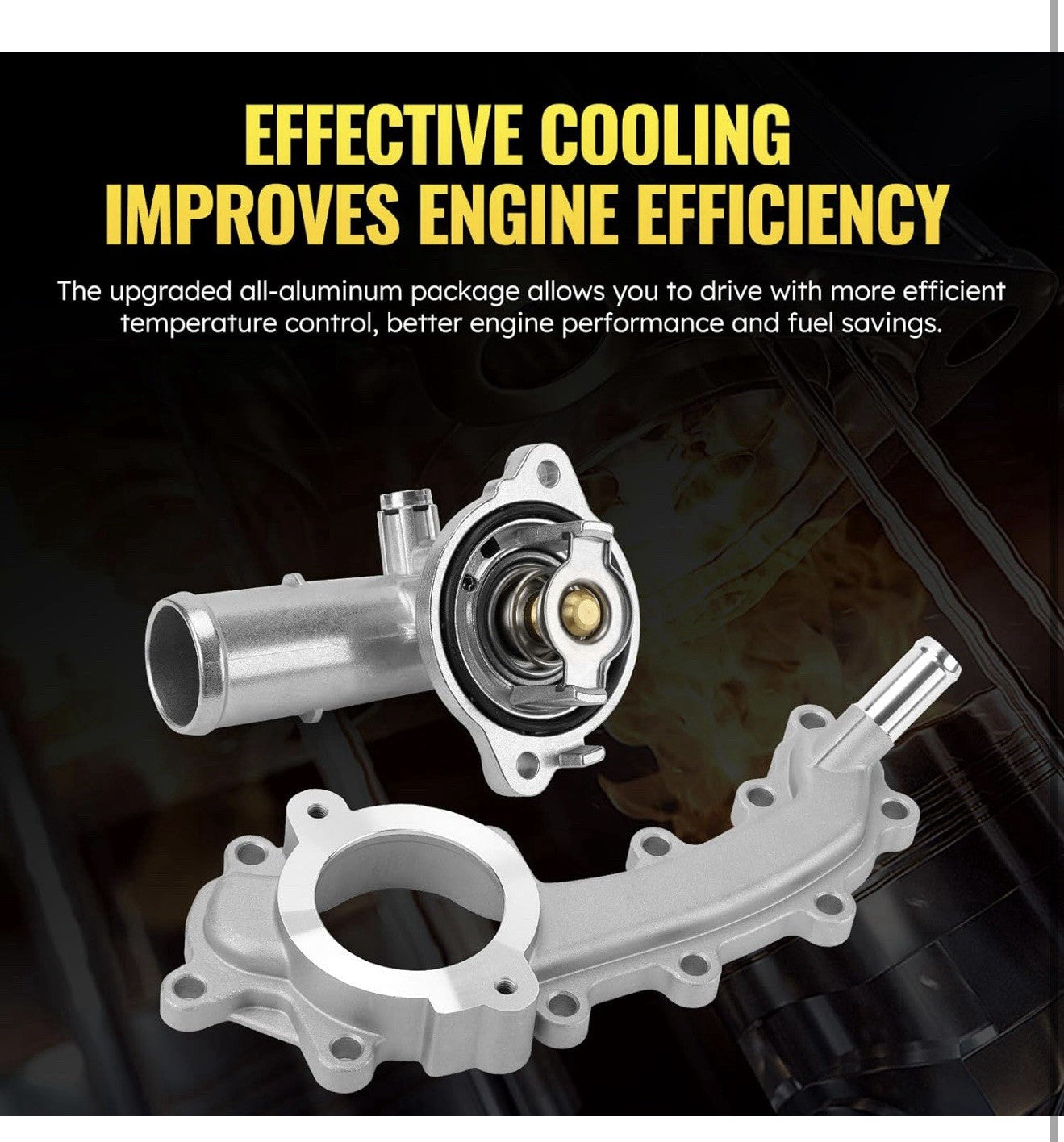 Upgrade Aluminium Thermostat Housing Replaces 5184653AF 902-3102HP 902-852 Jeep!4