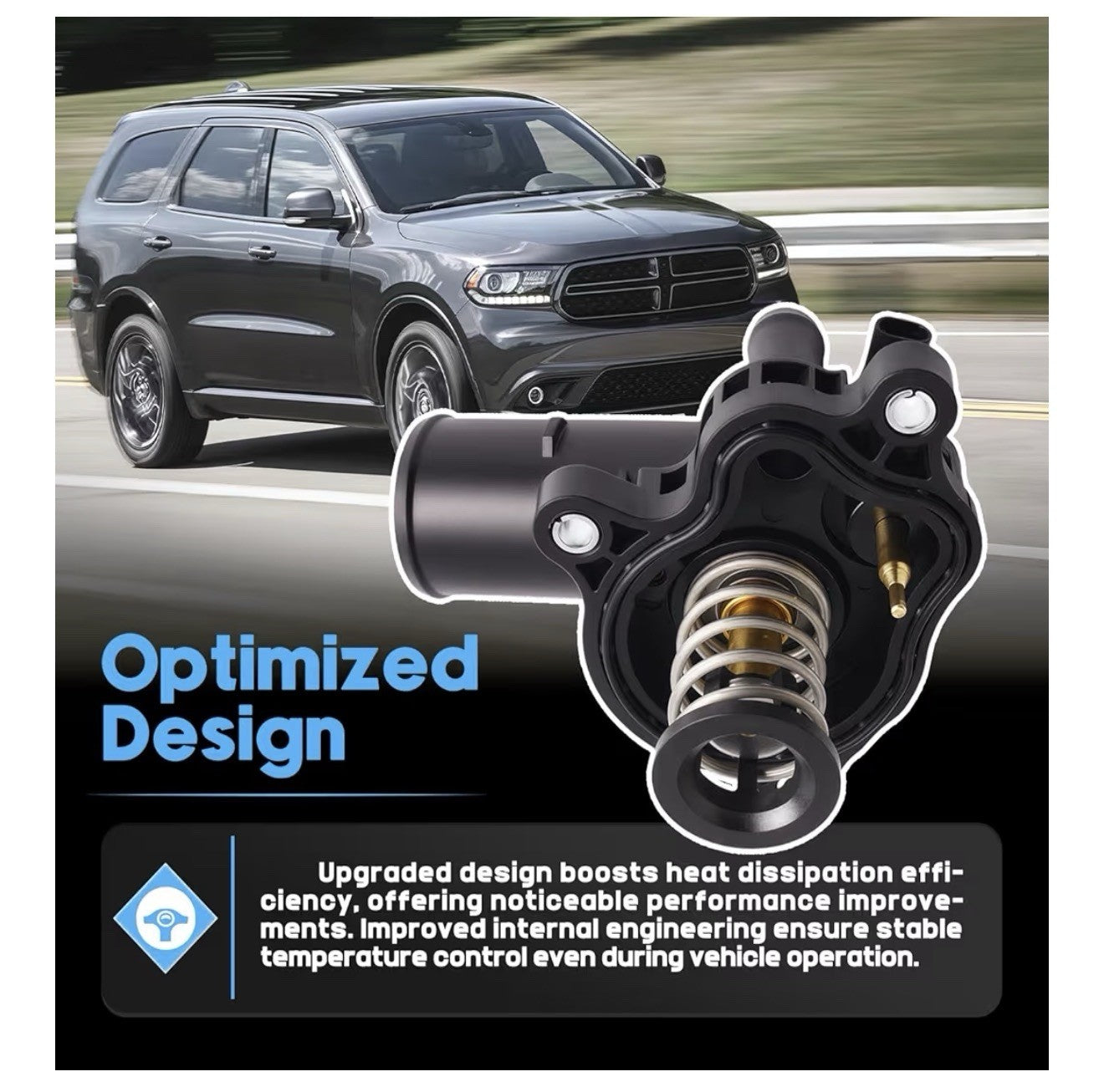 16-25 DODGE JEEP RAM RADIATOR THERMOSTAT & HOUSING  4893926AH7