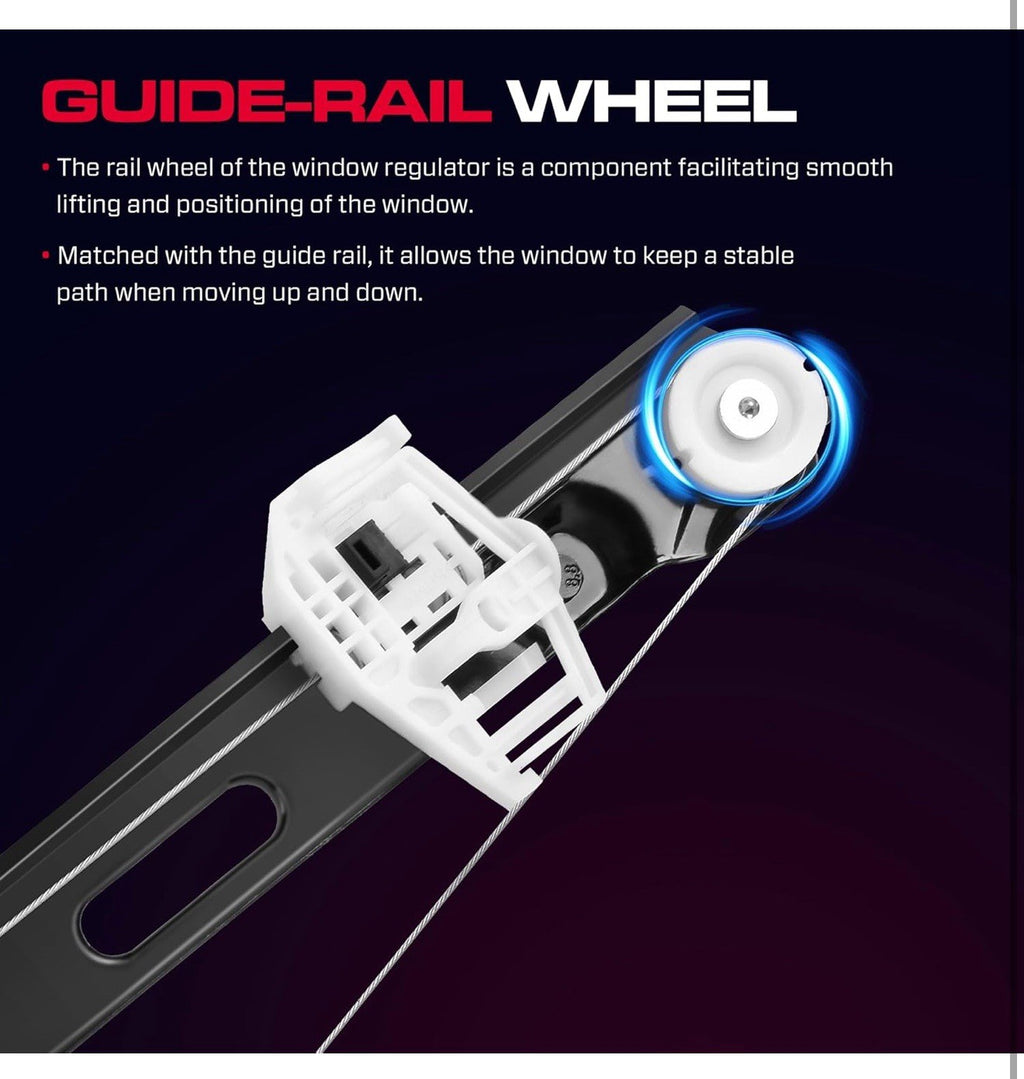  Power Window Regulator with Motor Replacement for BMW Rear Passenger Side (RH)4