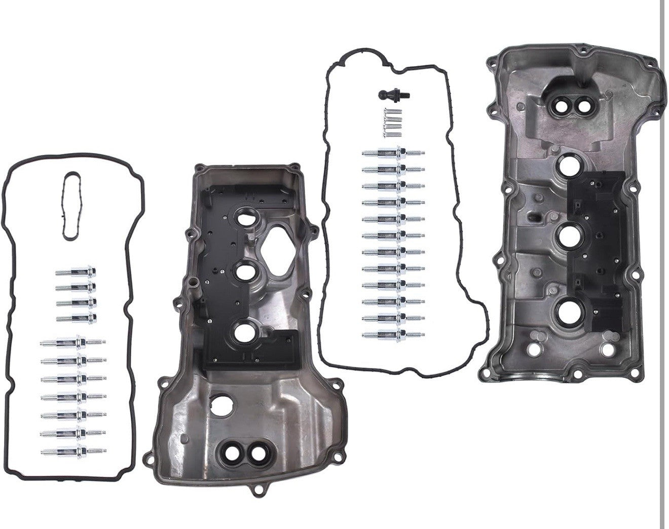 NEW 2PCS Left & Right Aluminum Engine Valve Cover w/ Gasket for 2015-2022 Ford T8