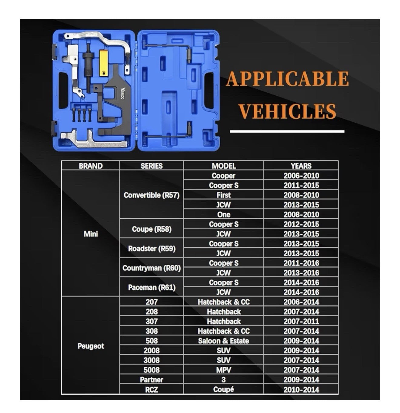 Engine Camshaft Alignment Timing Tool Set Compatible for BMW Mini Cooper R55 ...2