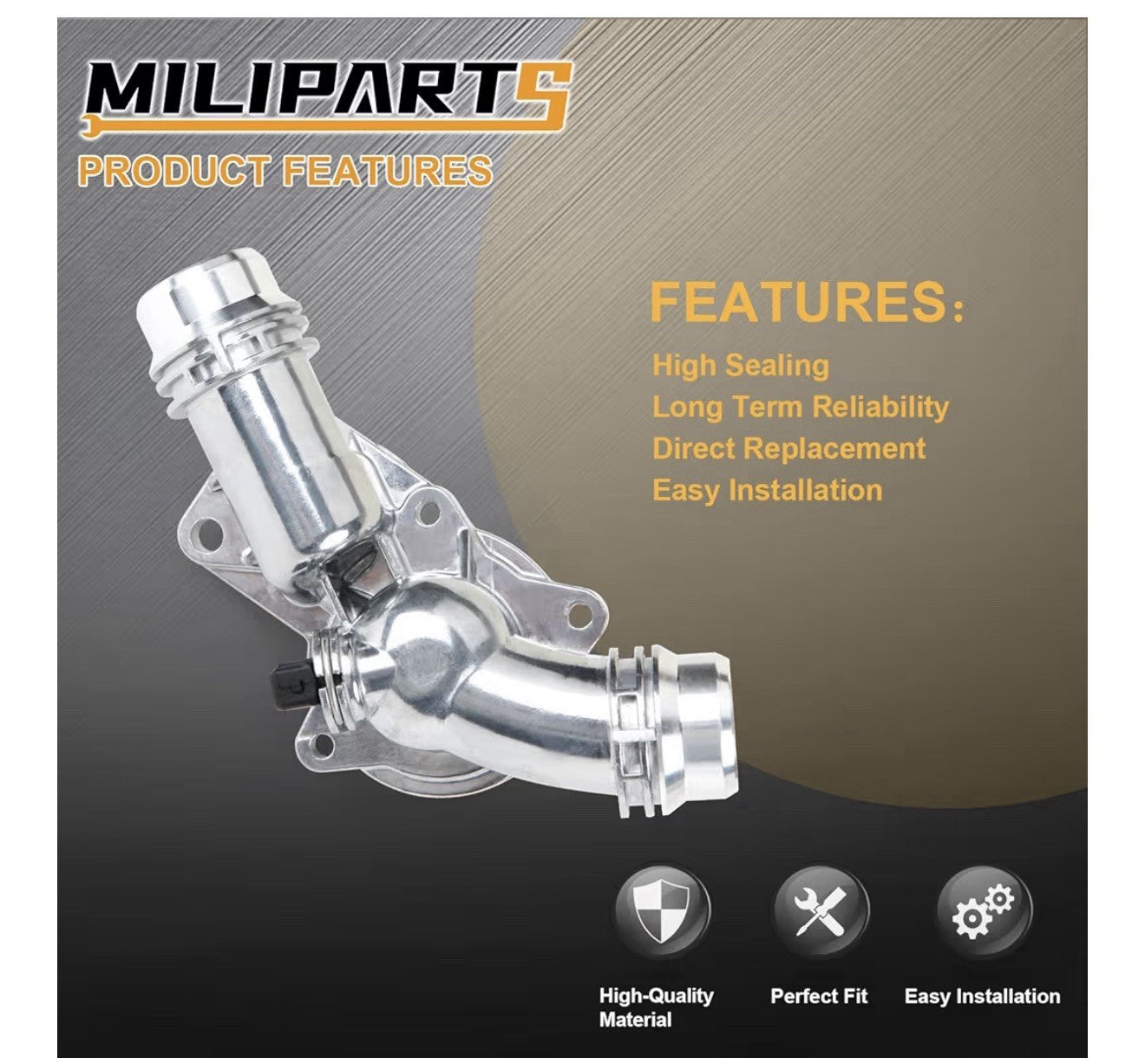 Aluminum Coolant Thermostat Housing w/Sensor for BMW E36 E39 E46 E53 X3 X5 Z3 Z42