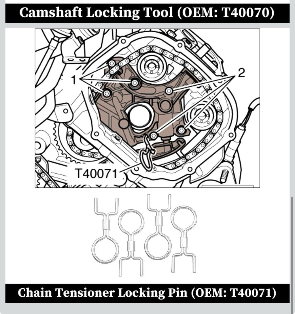 Engine Camshaft Locking Timing Tool Kit, Compatible with VW Audi 2.0 2.4 2.5 ...8