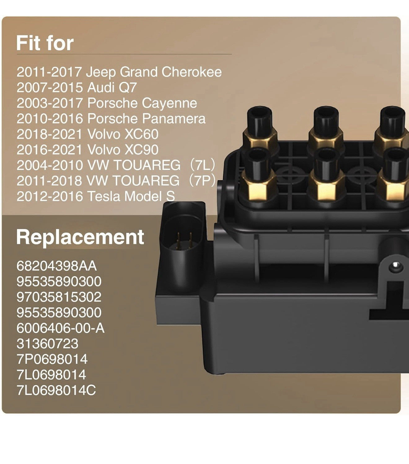Air Suspension Control Solenoid Valve fit for Q7 Jeep Touareg Cayenne 7P06980141