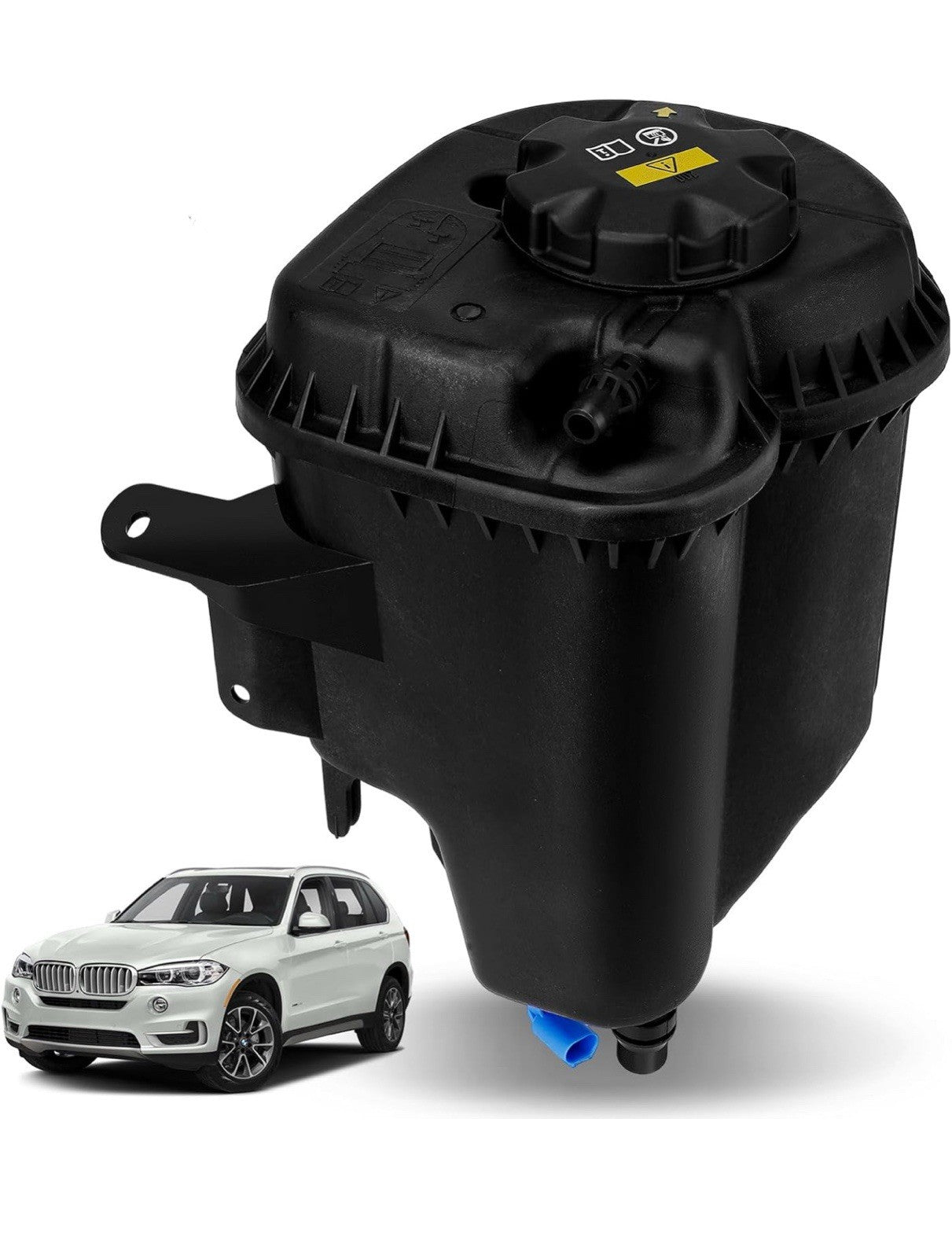 Engine Coolant Reservoir Tank with Cap Compatible with 2007-2018 BMW X5, 2008...0