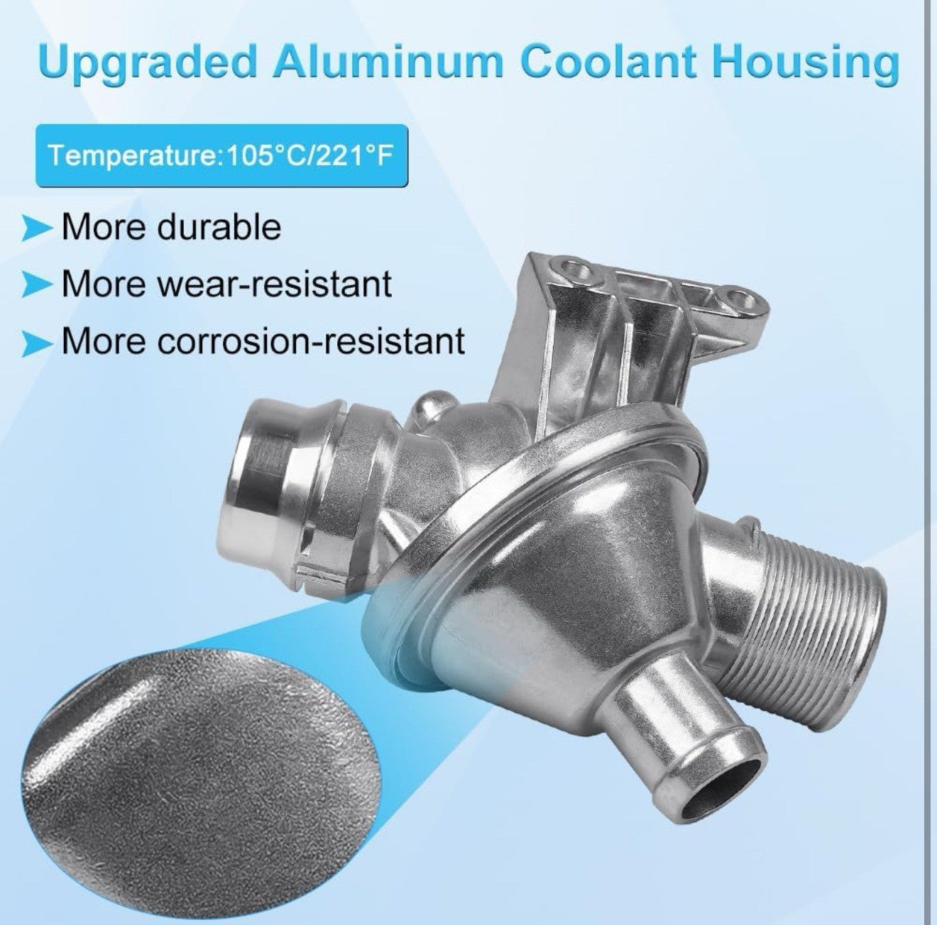 Aluminium Engine Coolant Thermostat Housing Compatible with 2012-2016BMW 220iN203