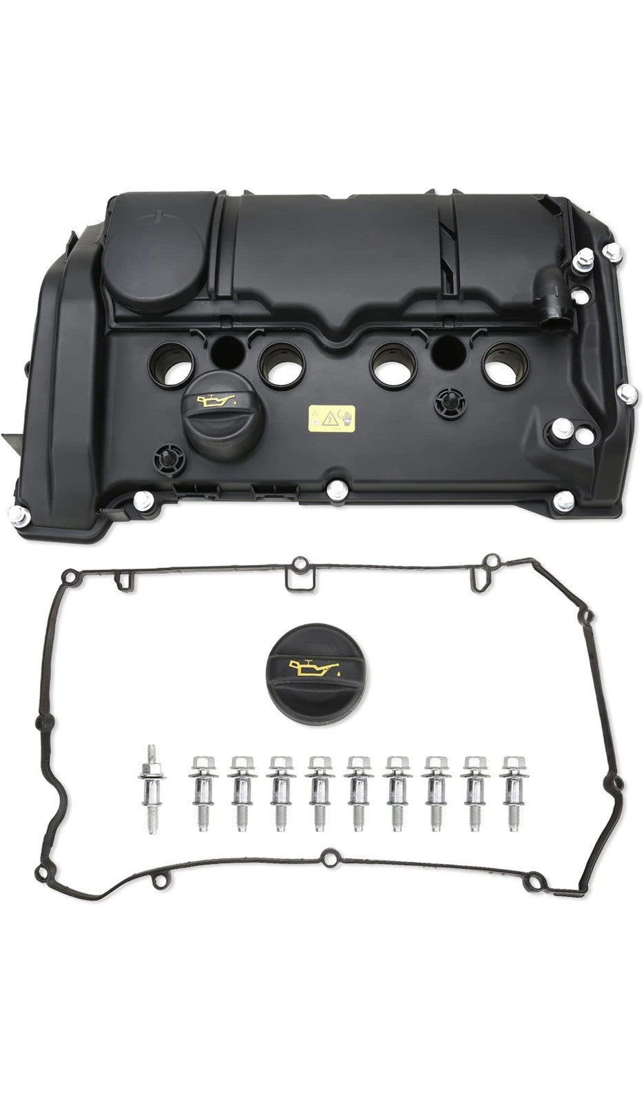 11127646552 Engine Valve Cover Kit, with Gasket, Bolts and Oil Cap Fit for 20...7