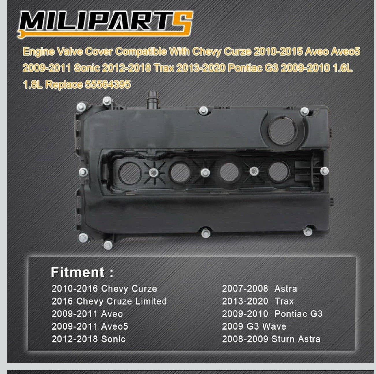 Engine Valve Cover for Chevrolet Sonic 12-18 Aveo5 Cruze Pontiac G3 Saturn Astra4