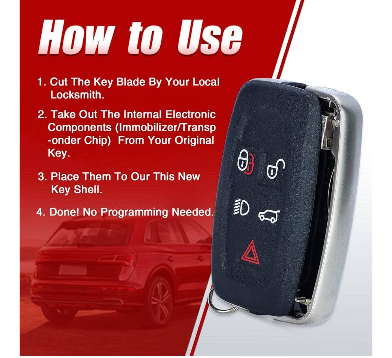 Genuine Land Rover LR4 Rover Sport Remote Control Key Fob Cover Case LR0529053