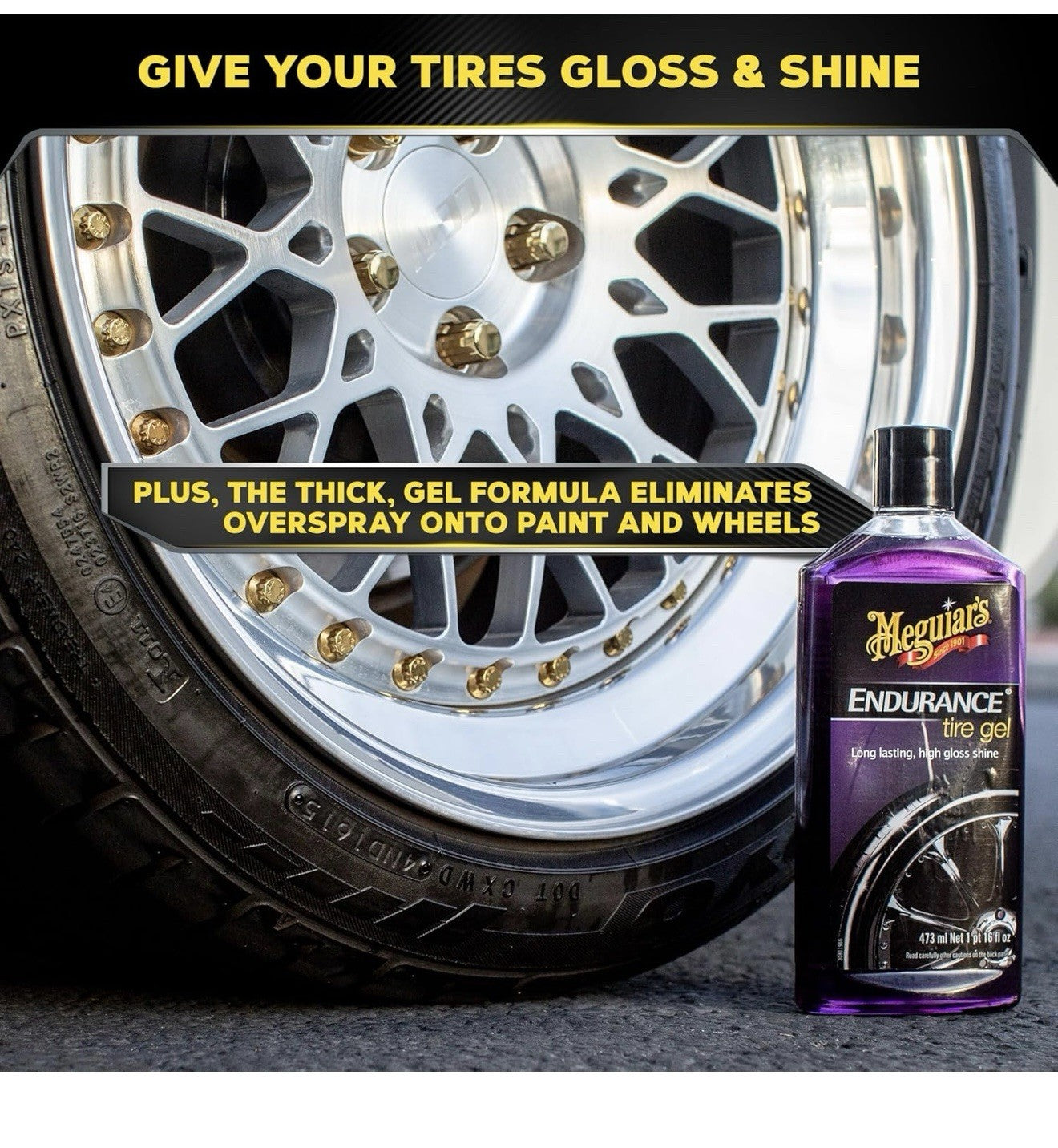 Meguiar's G7516 Endurance Tire Gel, Premium Tire Gel for a Lasting Glossy Shine 3