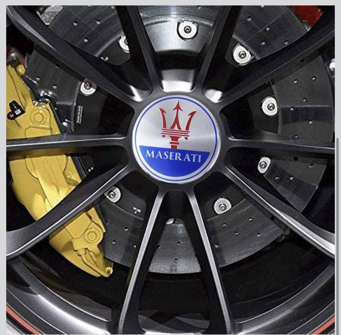 4PCS fit for Maserati Wheel Center Caps,Wheel Hub Mase-Wheel-blue silver3