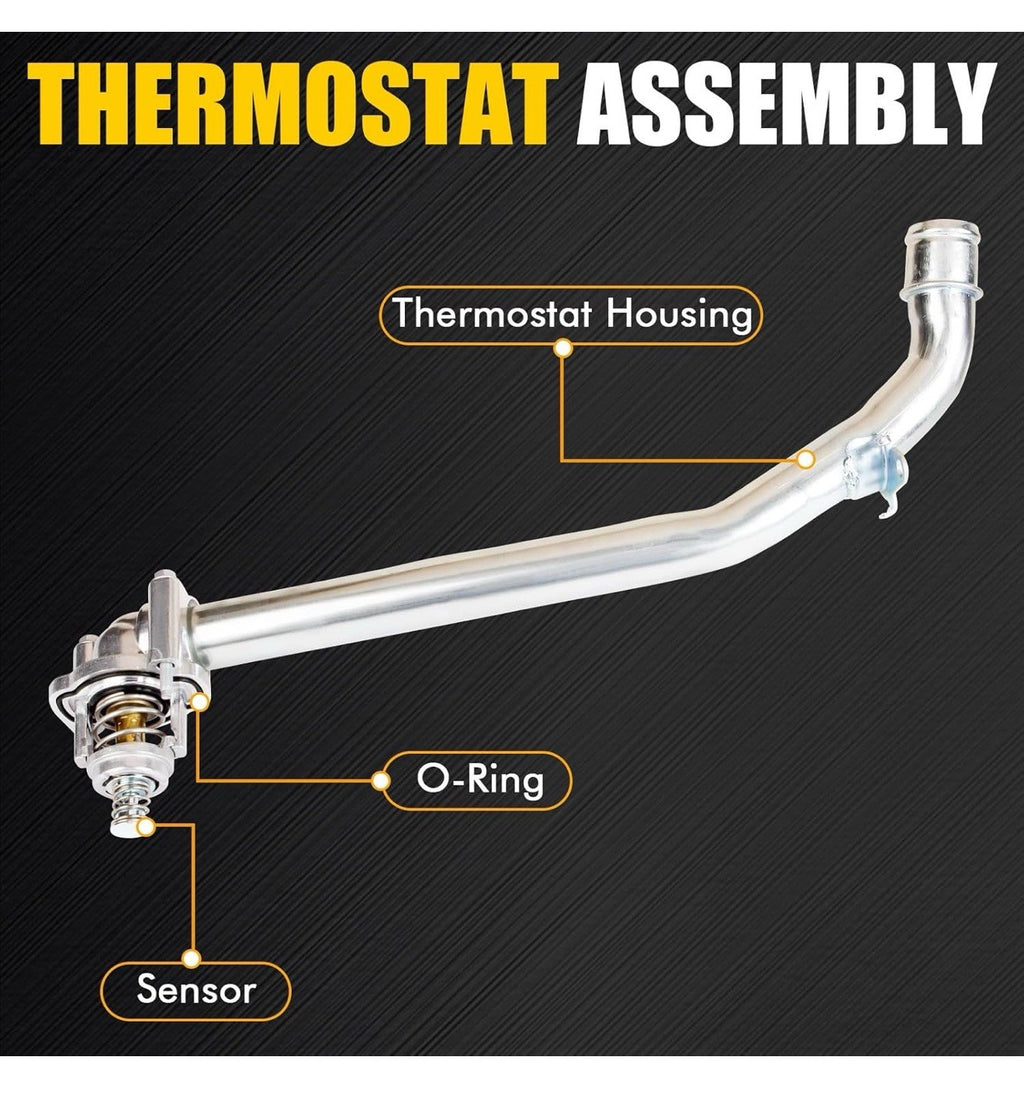 Coolant Thermostat Housing Assembly compatible with 2017-2023 Buick Cadillac3.63