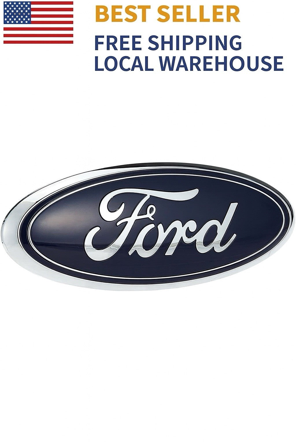 Ford Grille or Tailgate Emblem Dark Blue 9 inch Logo Overlay Badge for Trucks0