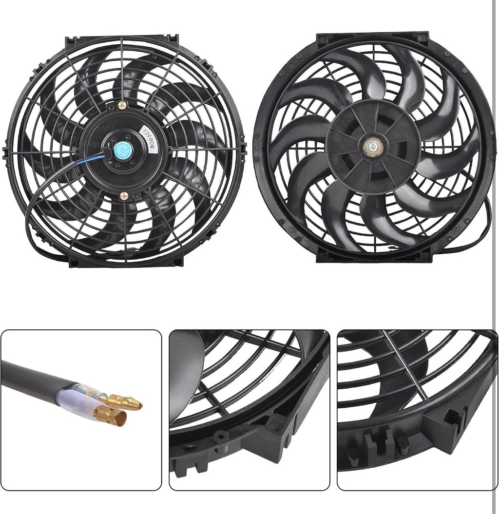 12" 12 Inch 80W 12V Universal Push / Pull Car Electric Slim Radiator Cooling Fan1