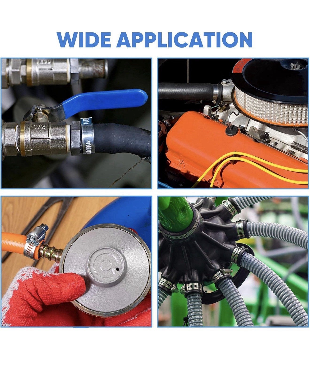 40PCS Hose Clamp Set - 1/4''–1-1/8'' 304 Stainless Steel Box3