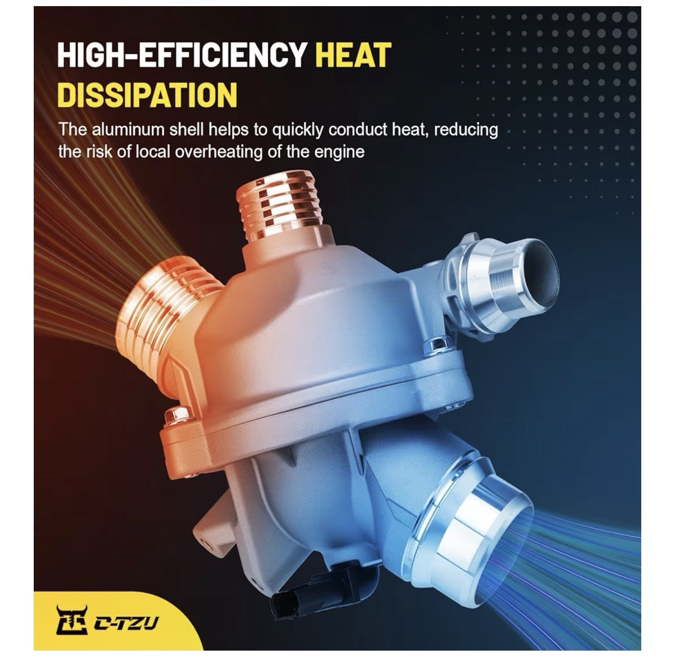 Upgrade Aluminum Thermostat & Housing w/Sensors for BMW 07-16 115375447884