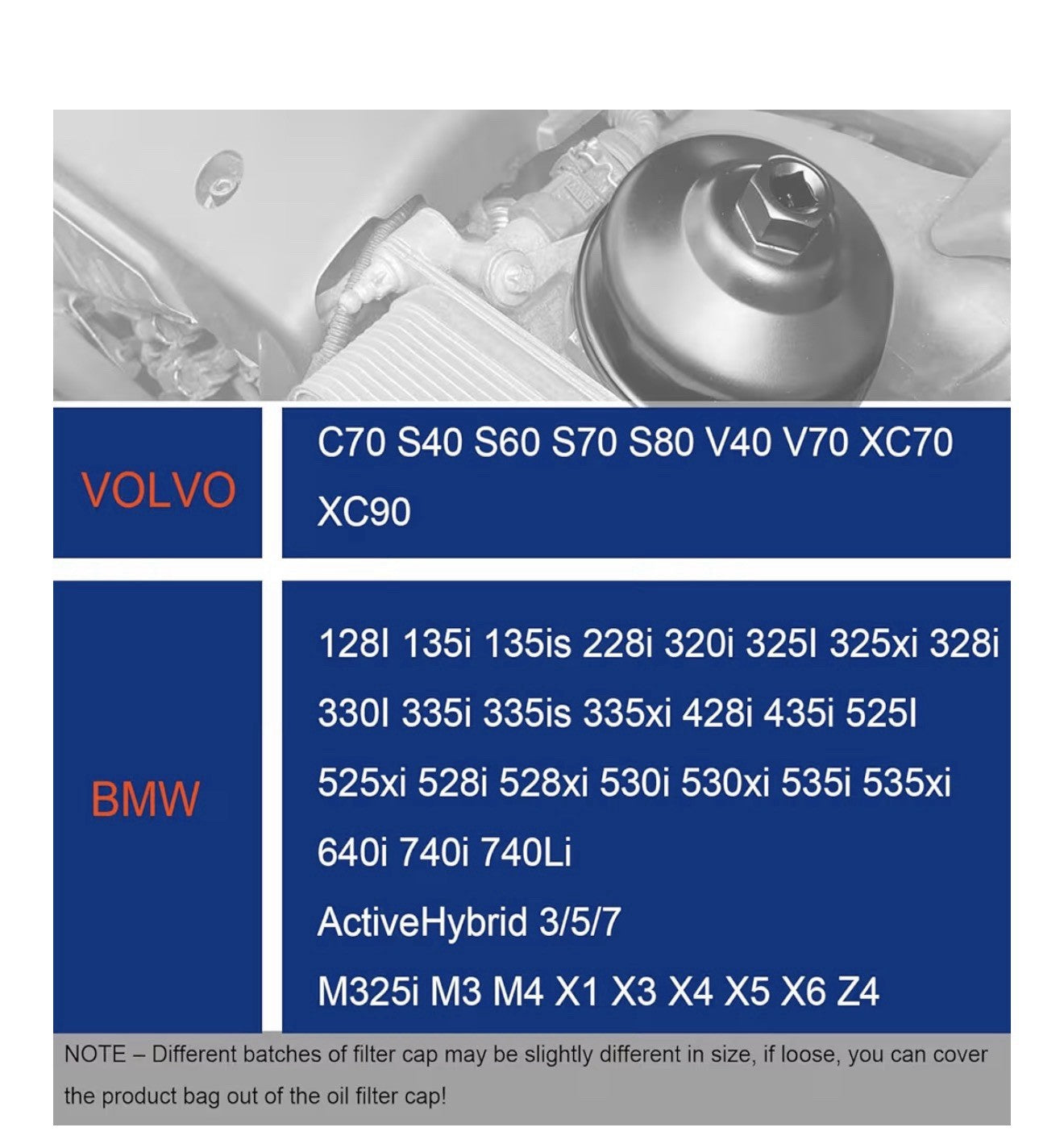 86.4mm 16 Flutes Oil Filter Wrench for BMW and Volvo with 86mm Filter Housing...4