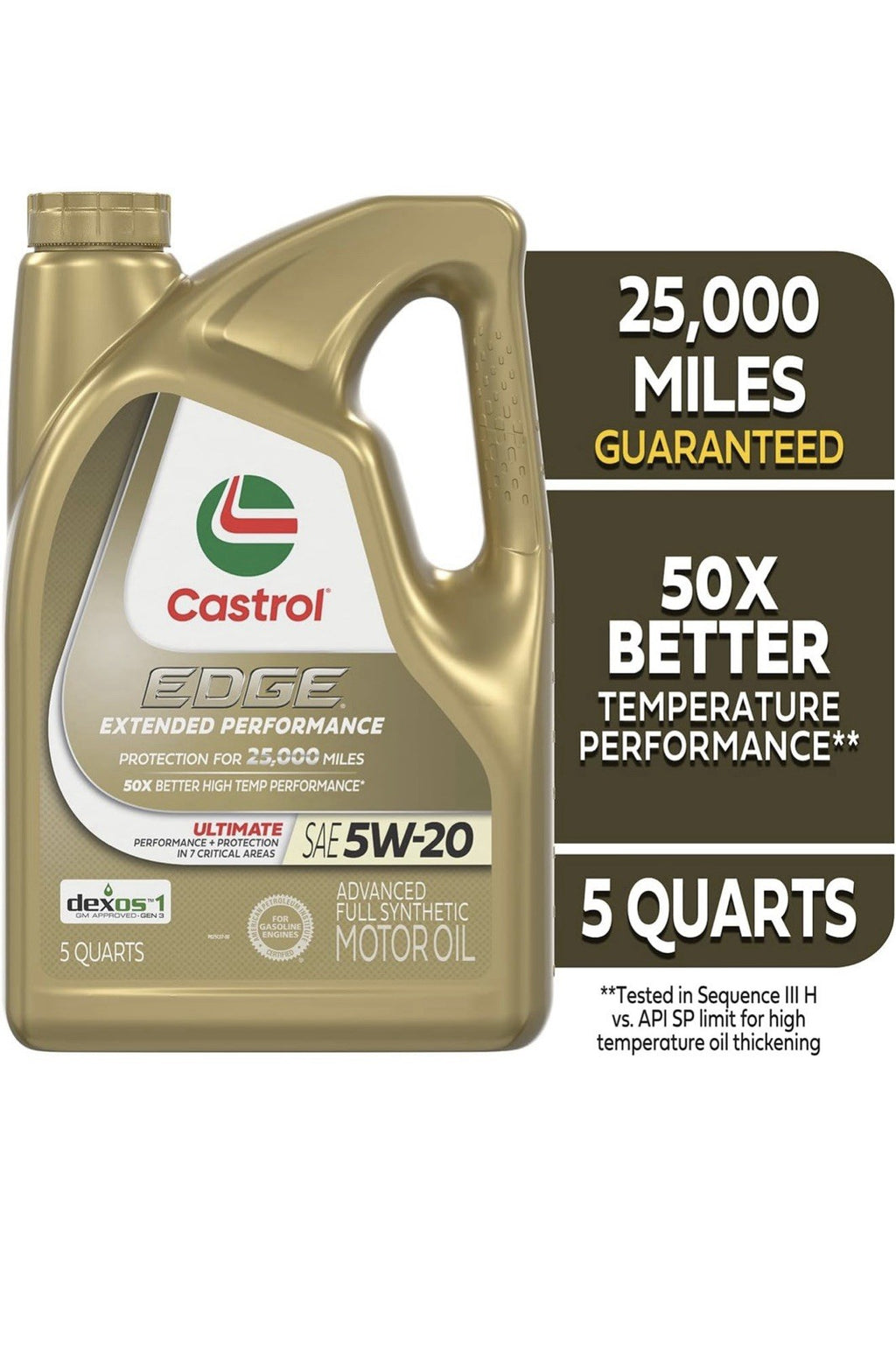 Edge Extended Performance 5W-20 Advanced Full Synthetic Motor Oil 5 Quart1