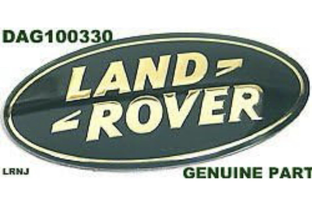 LAND ROVER DISCOVERY 1 GRILLE BADGE GREEN ON GOLD NEW GENUINE PART DAG1003301