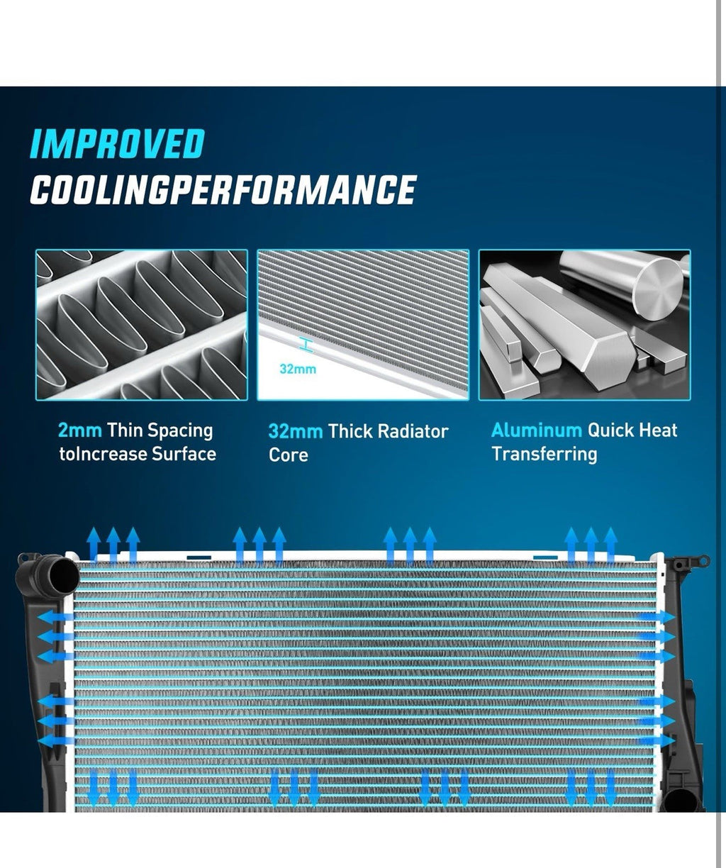 Radiator for BMW 128i 2008 2009 2010 2011 2012 2013, 325i, 328i 2007-2013, 328i4