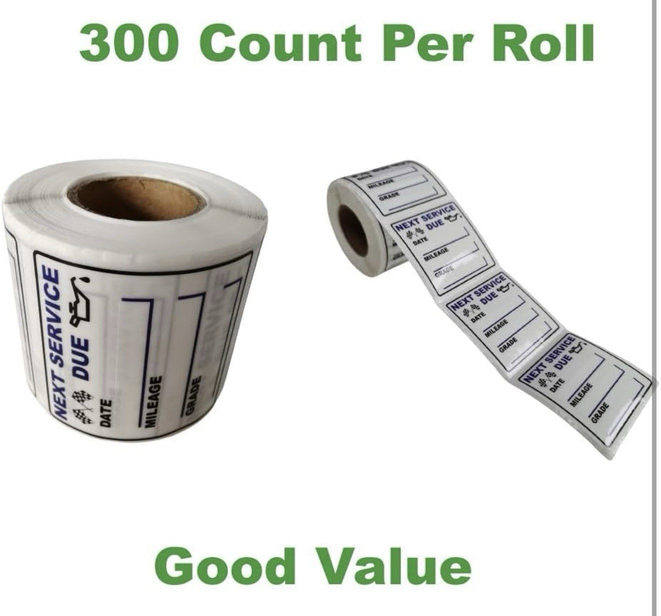 300 PCS Oil Change Stickers, 2"×2" Transparent Clear Fuel Change Sticky 4