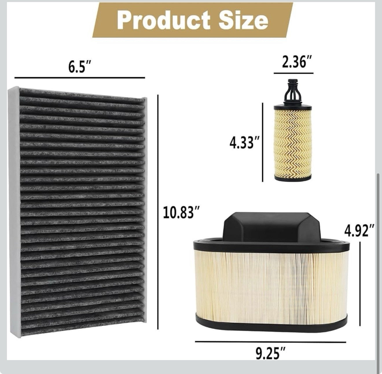 4PC Engine Oil Cabin Air Filter Set for Maserati Ghibli Levante Quattroporte ...2