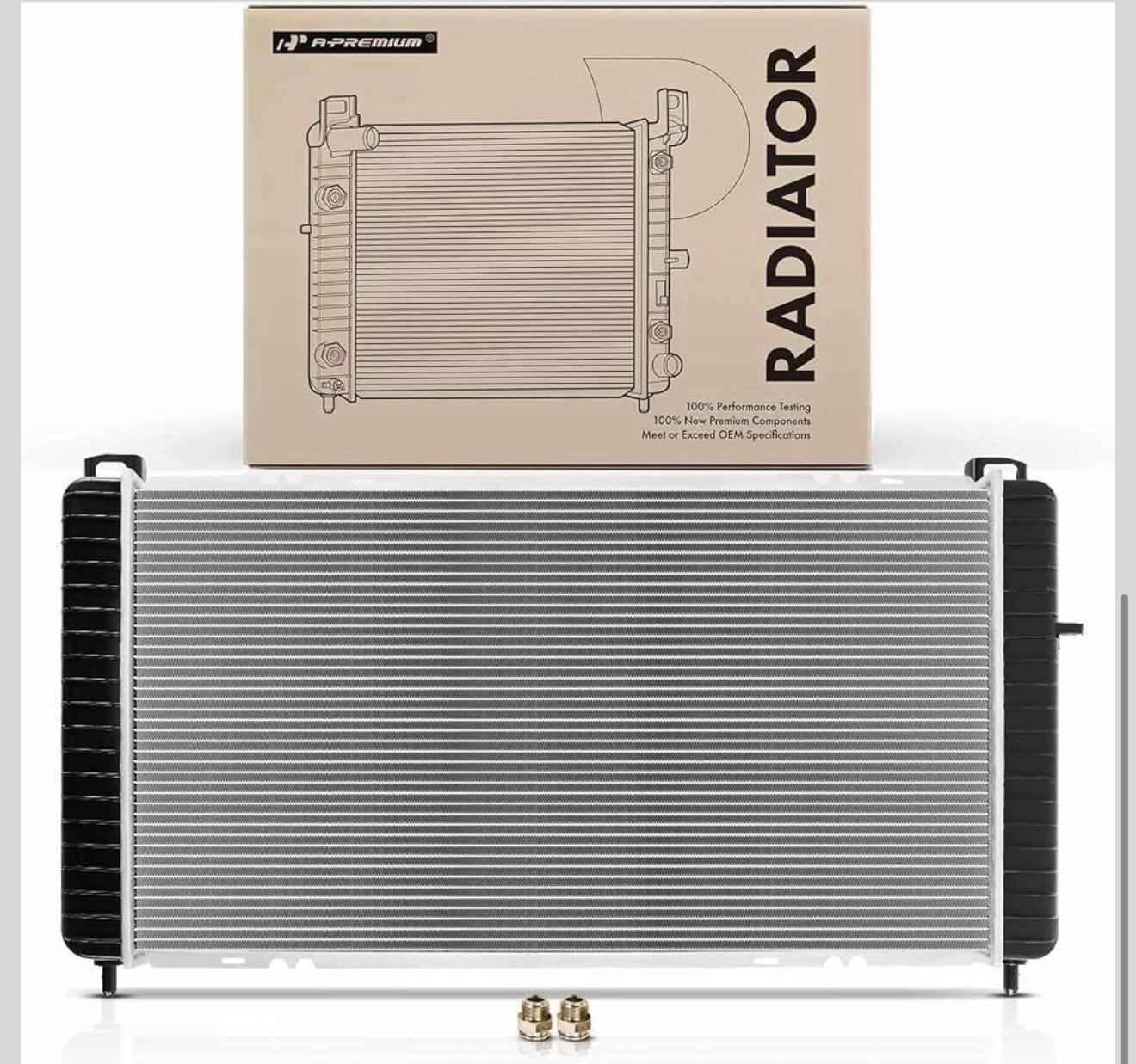 34'' Engine Coolant Radiator Compatible with Chevy Silverado/Suburban/Tahoe GMC0