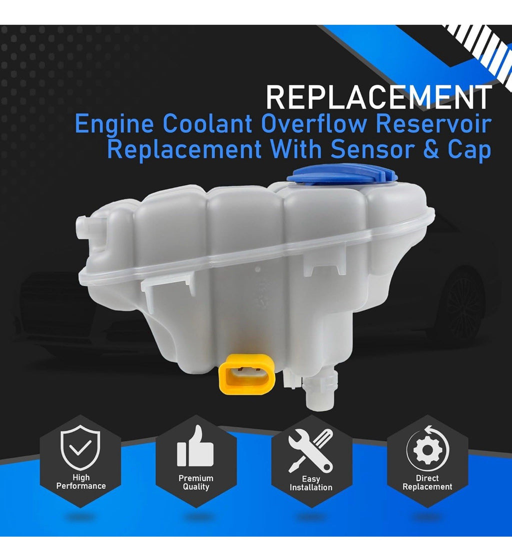 4G0121403G Engine Coolant Reservoir Tank with Sensor & Cap Compatible with 7