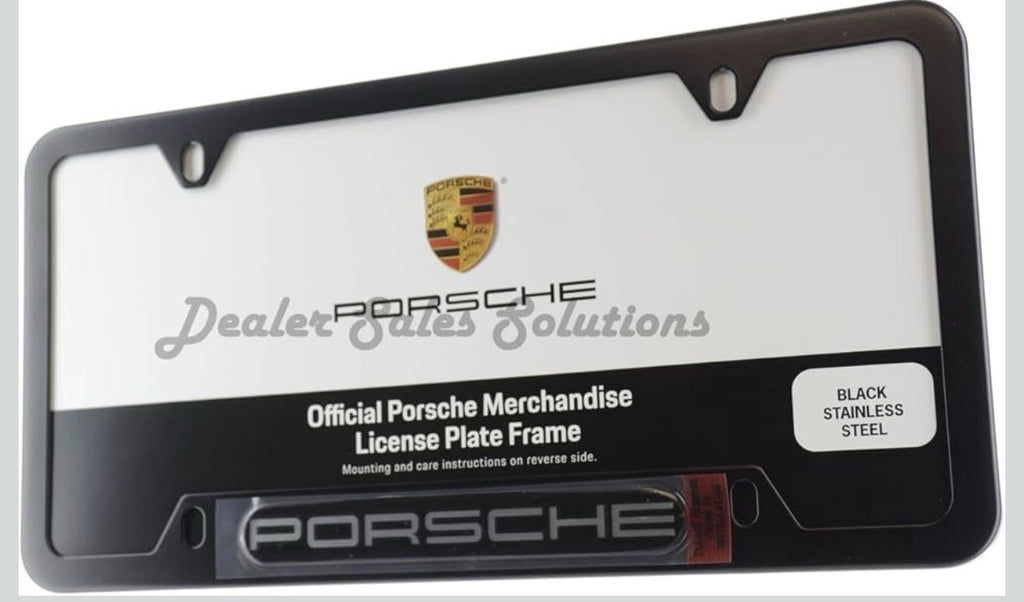 Genuine Oem Stainless Steel Nameplate License Frame Matte Black Finish1