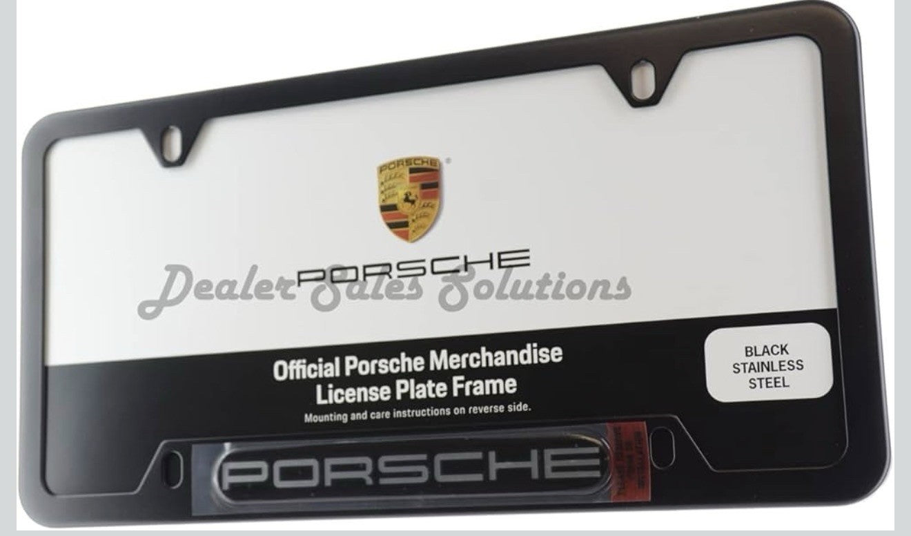 Genuine Oem Stainless Steel Nameplate License Frame Matte Black Finish1