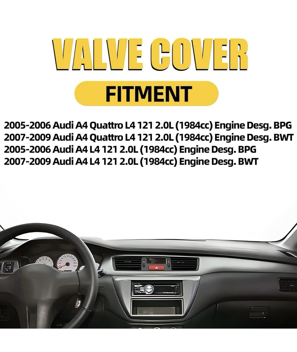 Engine Valve Cover w/ Gasket Bolts for Audi A4 Quattro 05-09 L4 2.0L 06D103-469N4