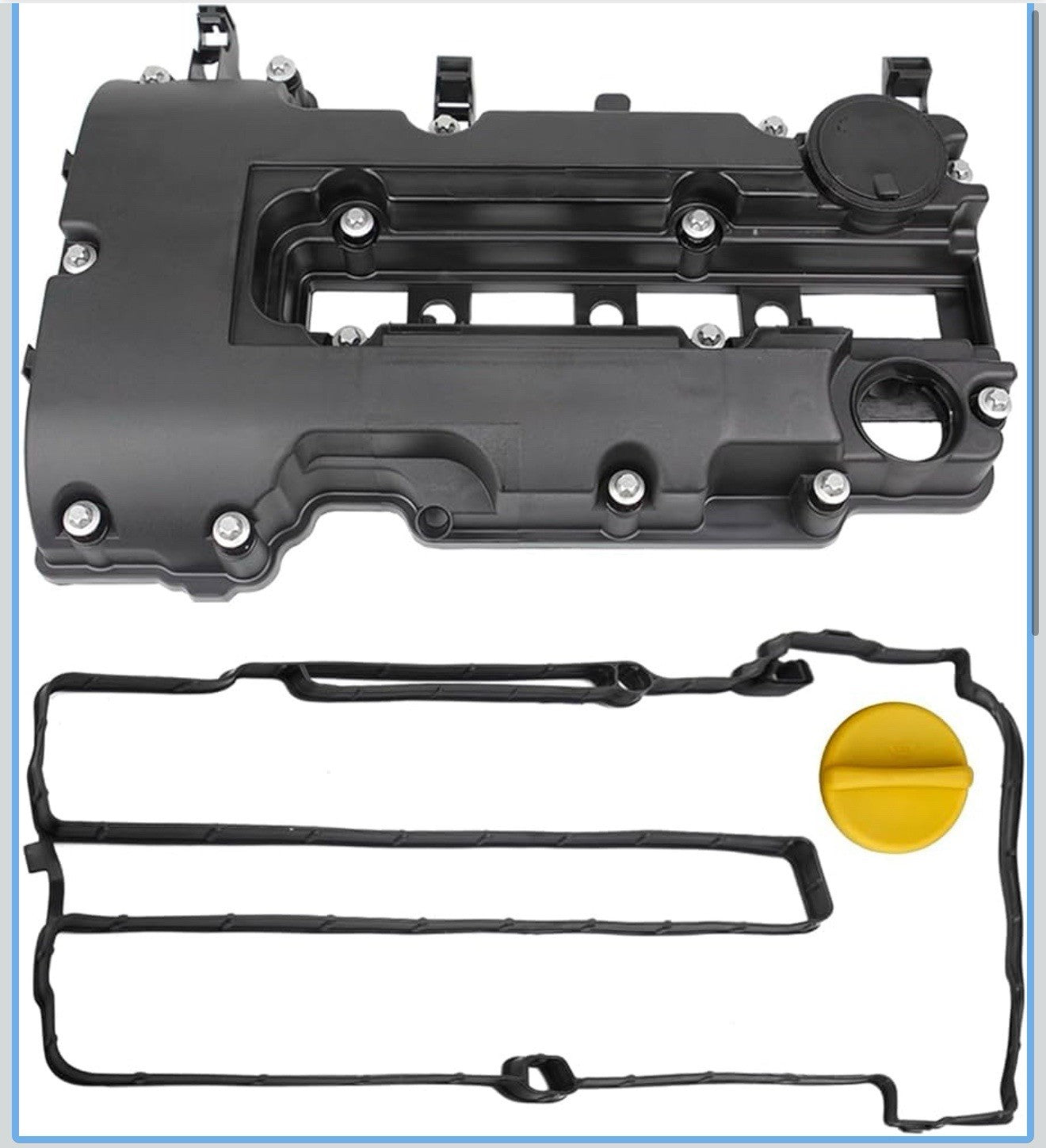 Engine Valve Cover Kit with Gasket Compatible with Chevy Cruze, Sonic, Trax, ...0