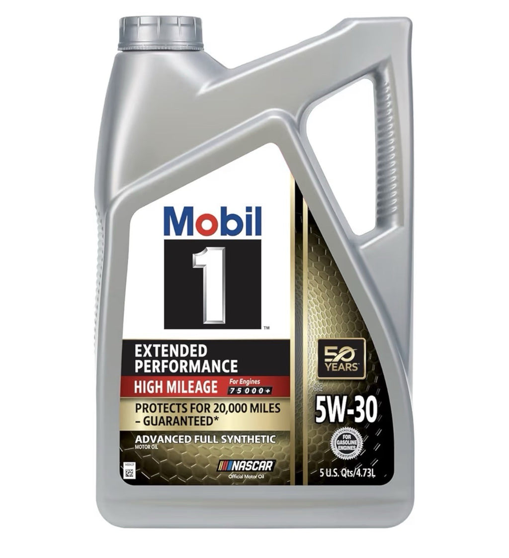 Mobil 1 Extended Performance High Mileage Full Synthetic Motor Oil 5W-30 5 Quart1