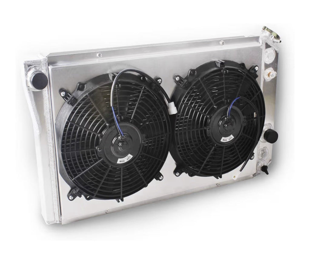 -COOL 3 Row Full Aluminum Radiator with Fan For 1984-1990 Chevy 82-02 chevy2
