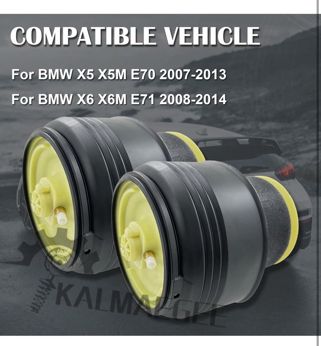 2x Rear Air Spring Bag For BMW X5 E70 3.0L 2007-2009 For BMW X6 E71 E72 4.4L 2015