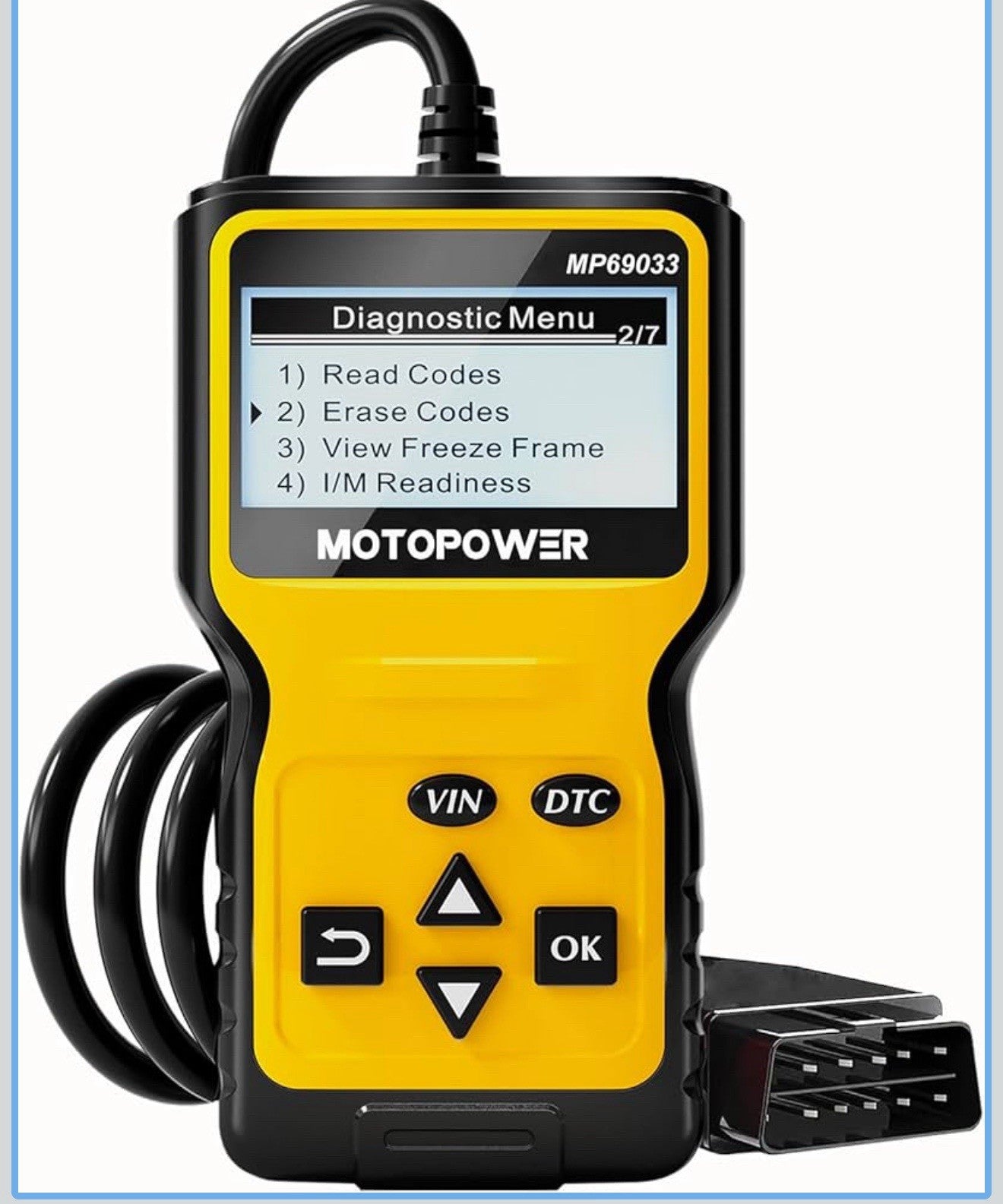 MOTOPOWER MP69033 Car OBD2 Scanner Code Reader Engine Fault Scanner CAN Diagnost0