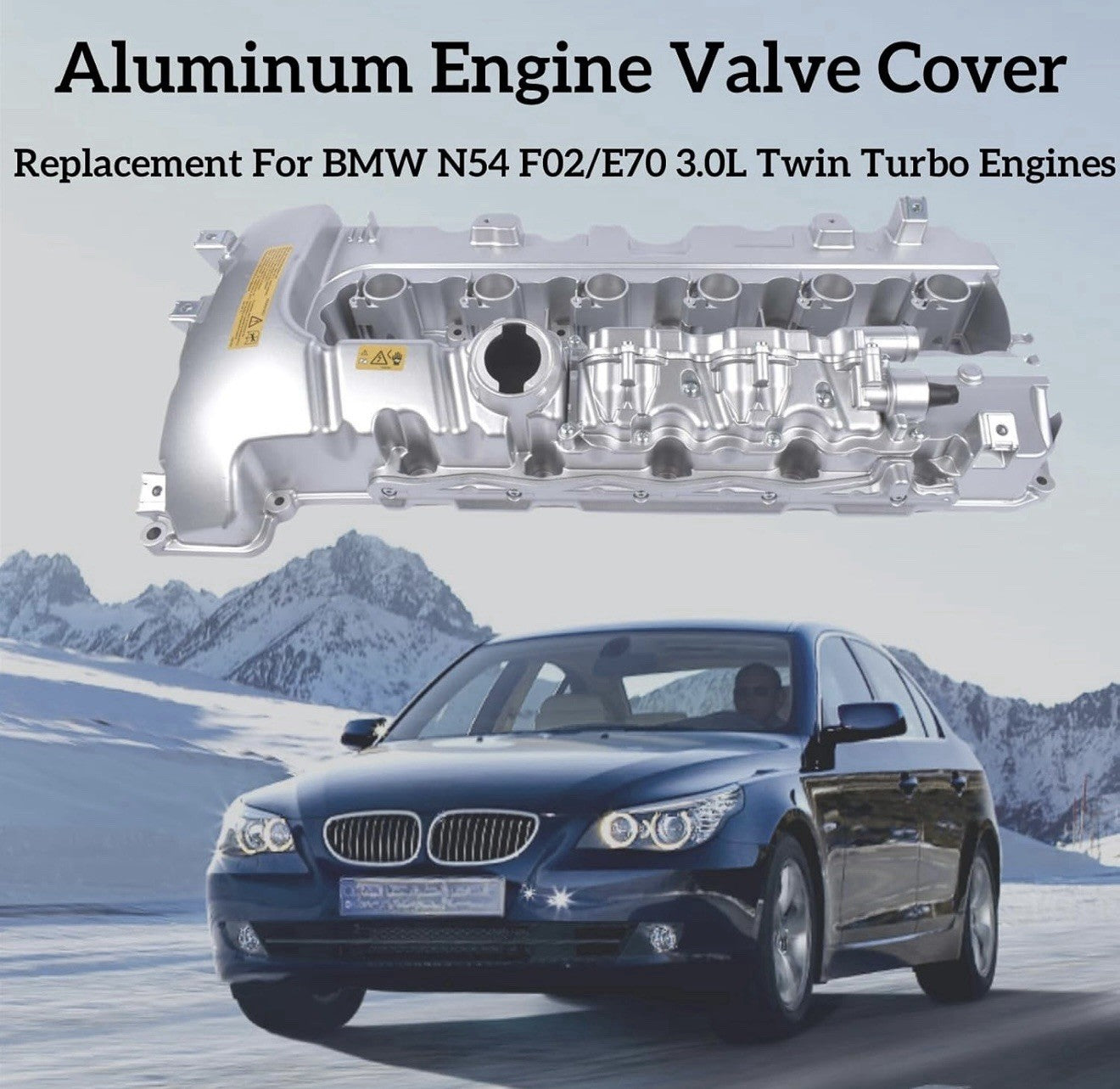 Aluminum Valve Cover 11127565286 11127565284 for BMW 335i xDrive 535xi 740i X6 Z5