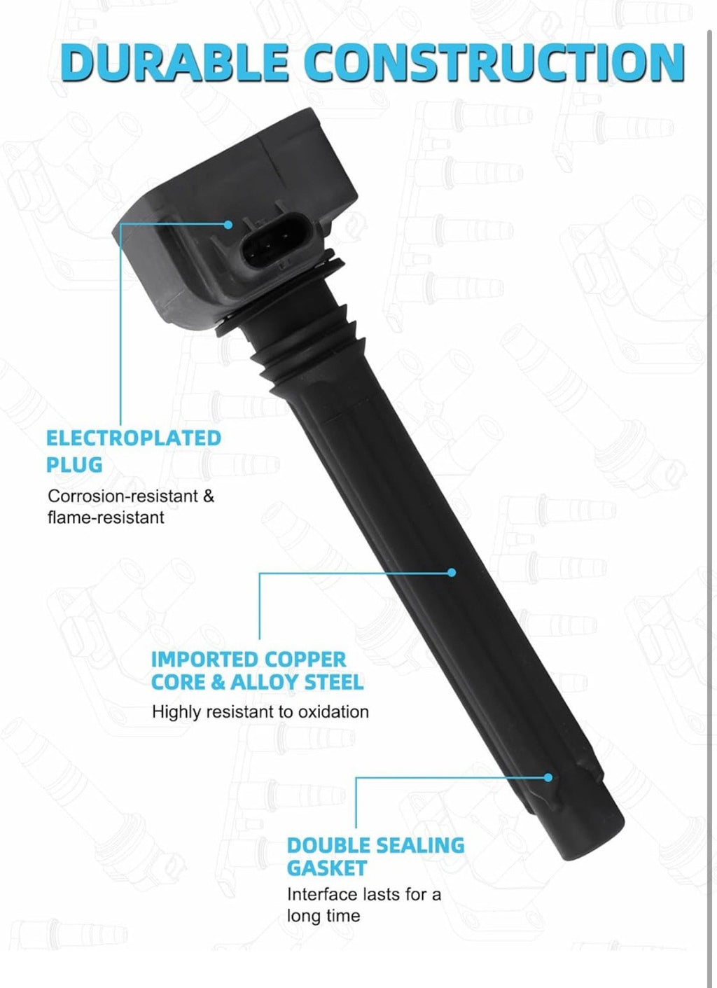Ignition Coil & Double Iridium Spark Plug for Chrysler Dodge Jeep Ram2