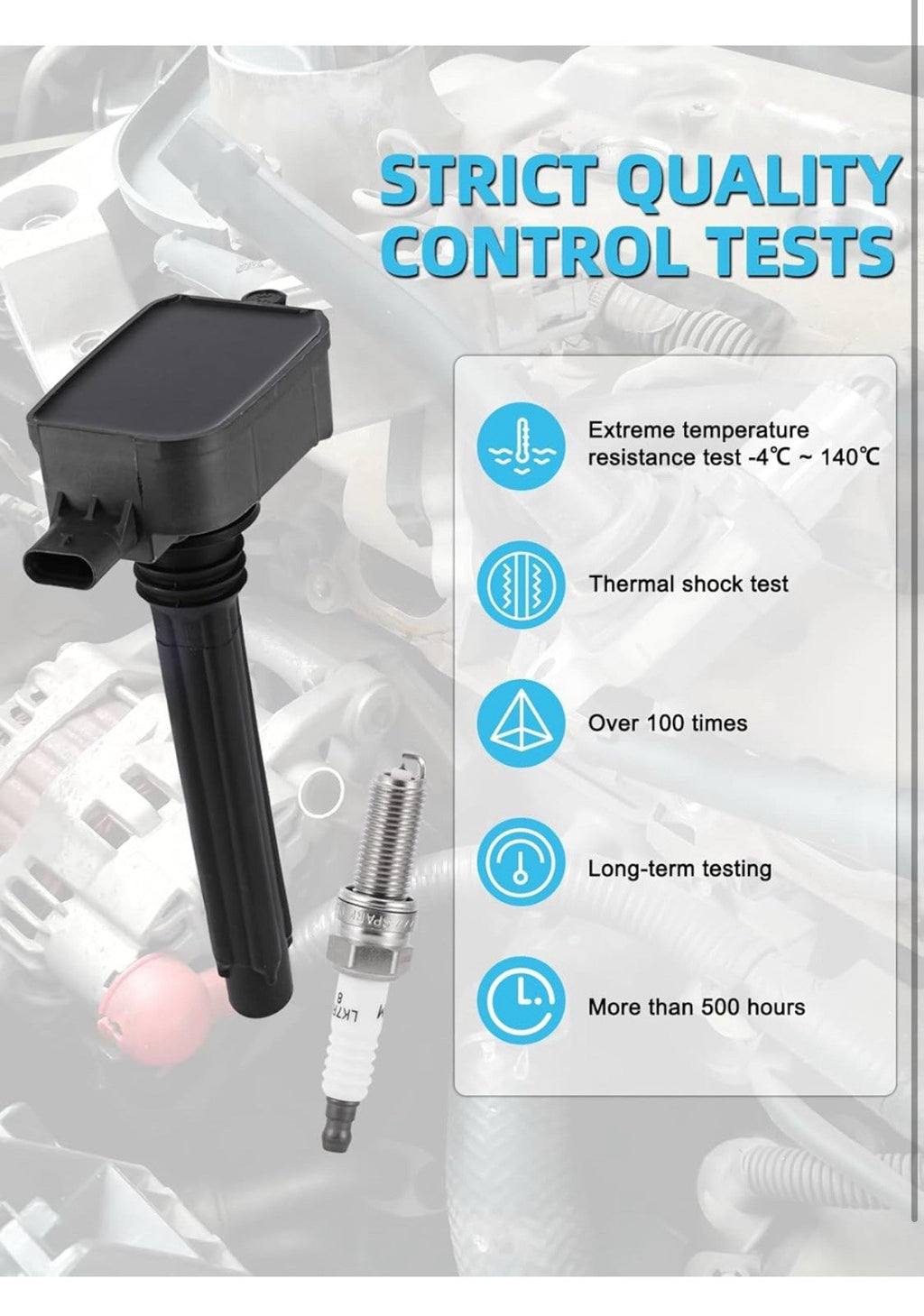 Ignition Coil & Double Iridium Spark Plug for Chrysler Dodge Jeep Ram4