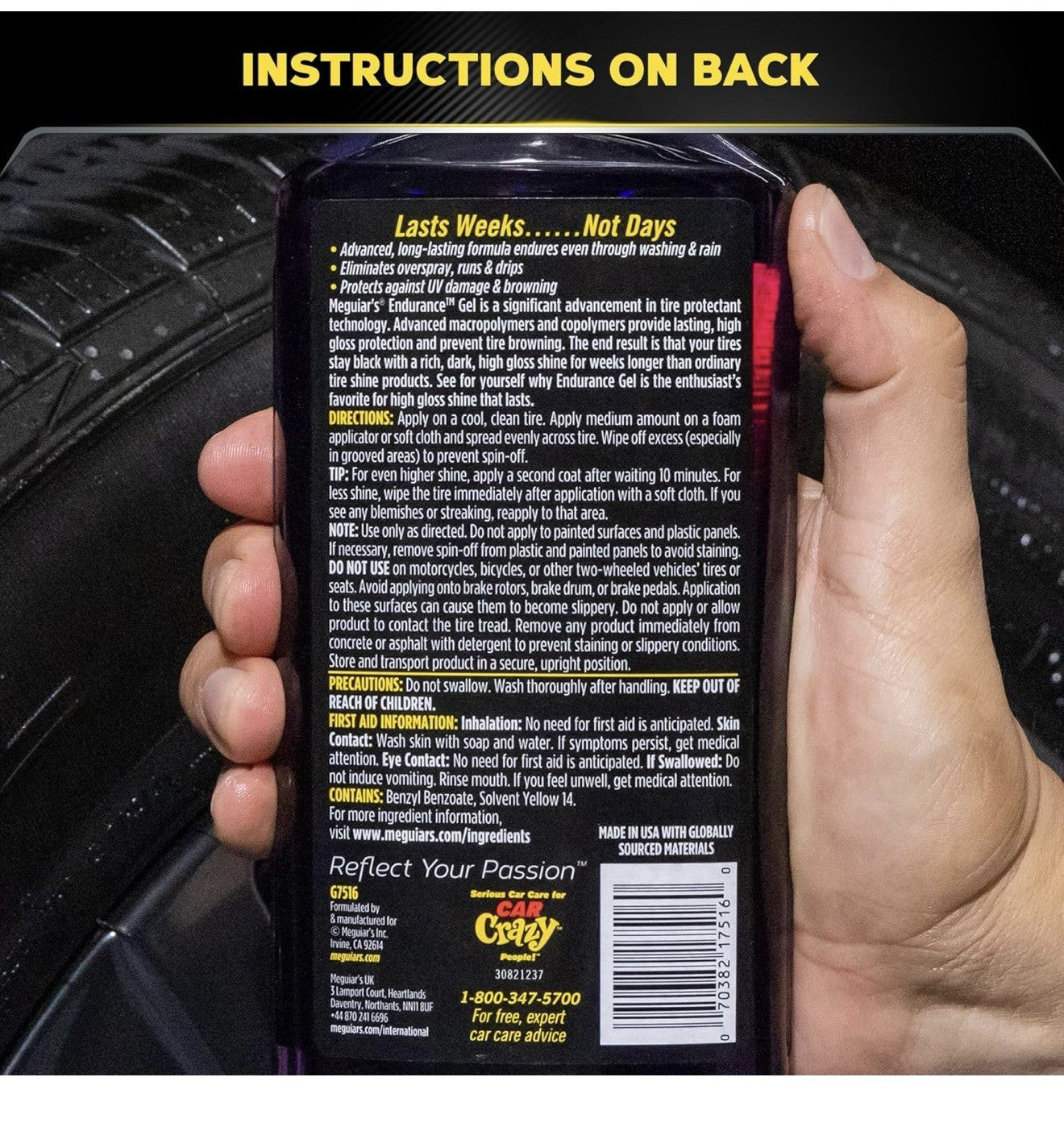 Meguiar's G7516 Endurance Tire Gel, Premium Tire Gel for a Lasting Glossy Shine 6