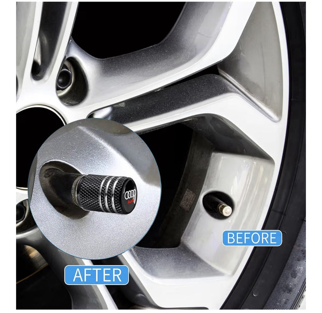 4x Audi Car  Tire Air Valve Stem All Series Caps Local Ebay Store USA!!!2