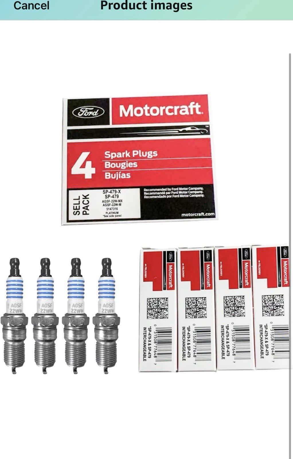 MAS Set of 8 Ignition Coil DG508 & Motorcraft Spark Plug SP479 Compatible with2