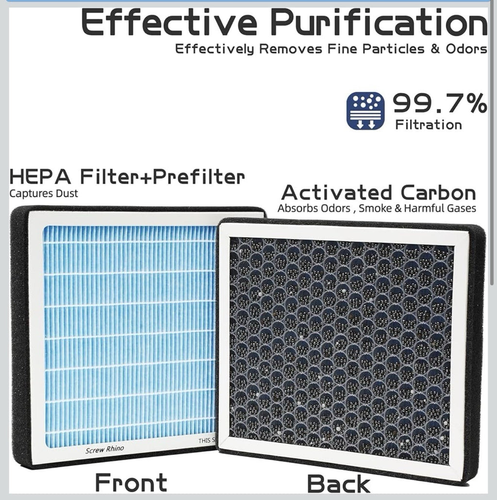 Tesla Model S X Cabin Air Filter HEPA Activated Carbon 2022-2025 Upgrade1