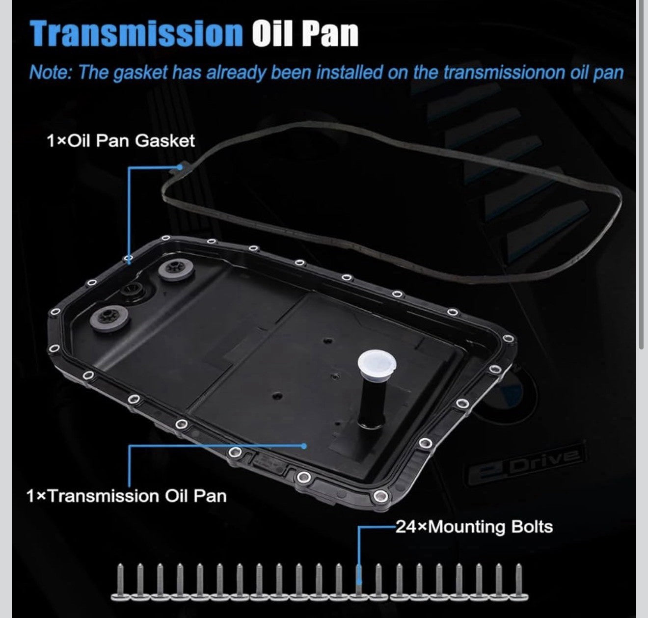 6HP26 Transmission Oil Pan with Filter and Gasket Kit for BMW 745Li X5 241175OEM1