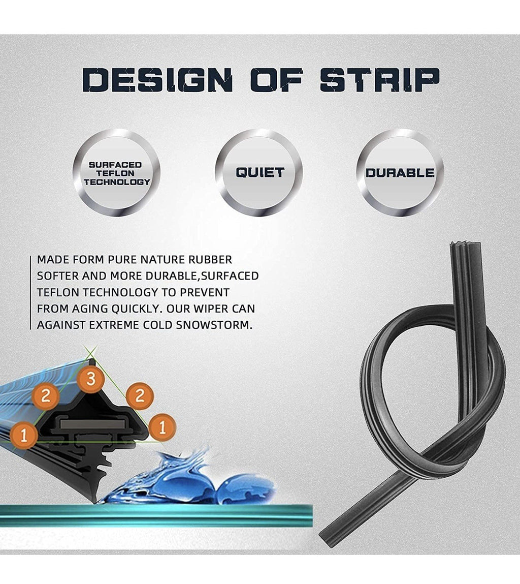 16"+16" Windshield Wipers with 12 Inch Rear Wiper Blade Replacement for Jeep ...3