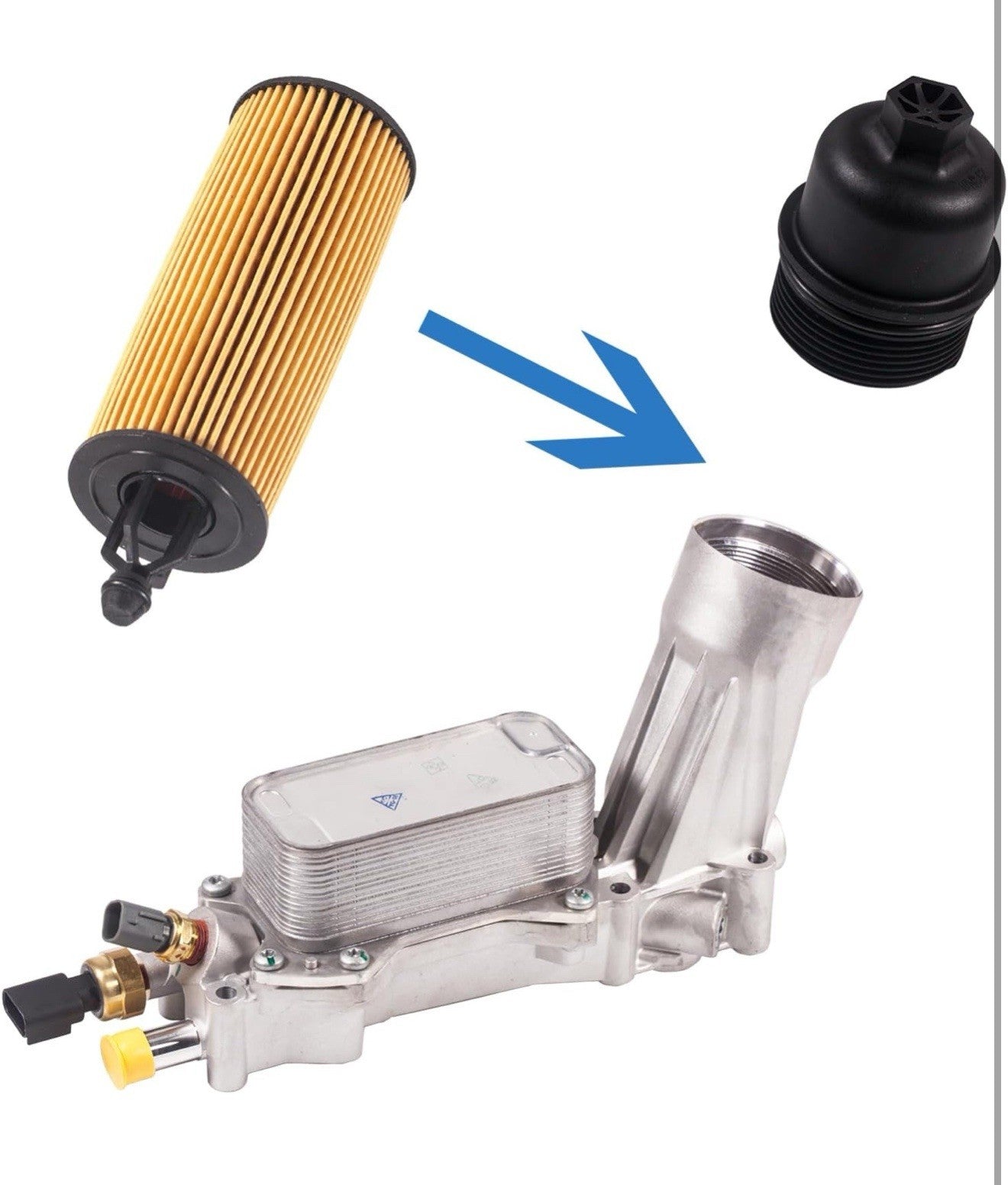 Oil Filter for Jeep Grand Cherokee 3.6 2012-2021 68191349AA, 68191349AB 3Set.3