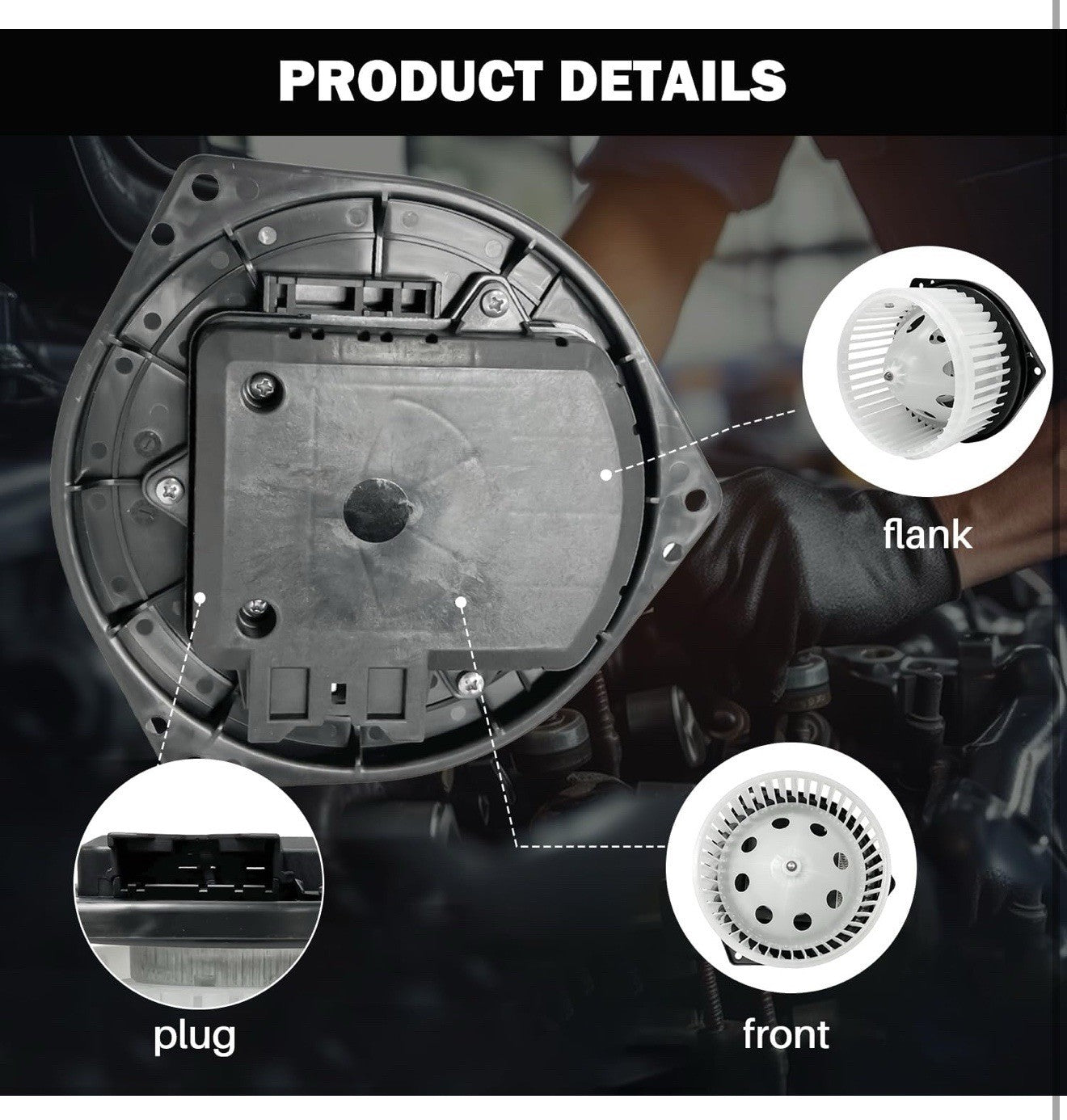  HVAC A/C Heater Blower Motor with Fan Cage Replacement for Infiniti & Nissan 2